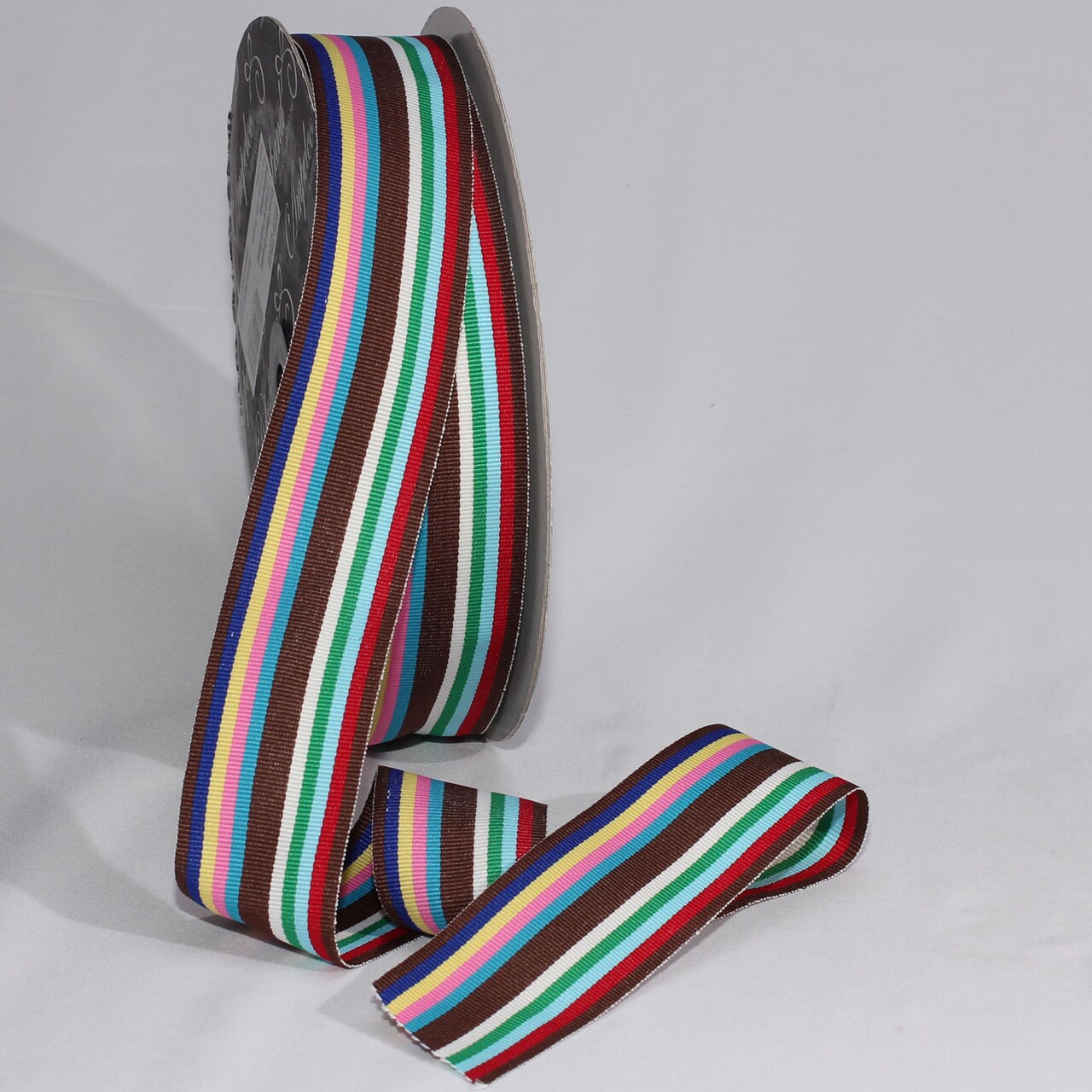 The Ribbon People Vibrantly Colored Striped Grosgrain Craft Ribbon 1.5" x 55 Yards